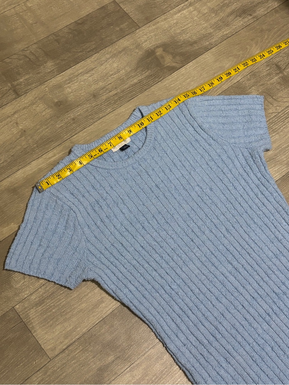 Universal Thread Women Short Sleeve Rib Mini Sweater Dress Blue Size M - Picture 6 of 12